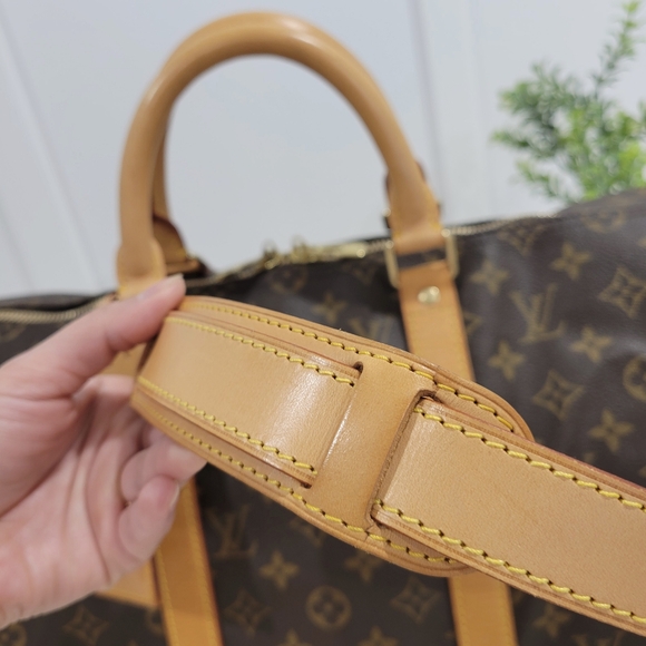 BEAUTIFUL💕 LOUIS VUITTON Keepall 50 Bandouliere w/ Strap Travel Bag Monogram - Picture 6 of 16